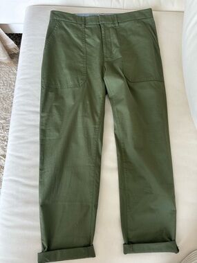 J. Crew Straight-Leg Olive Green Utility Pants